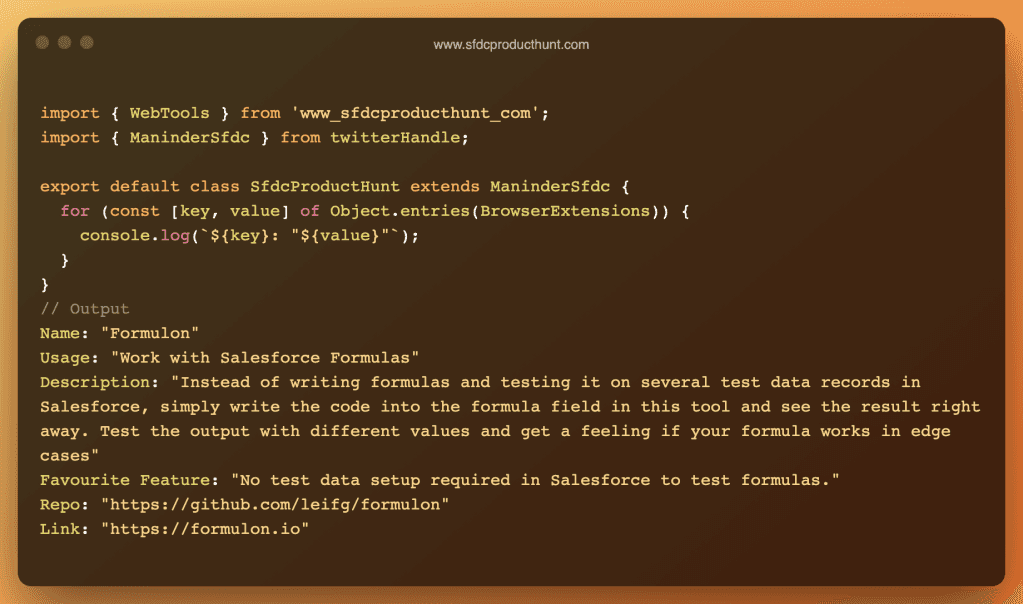 Product #3: Formulon.io