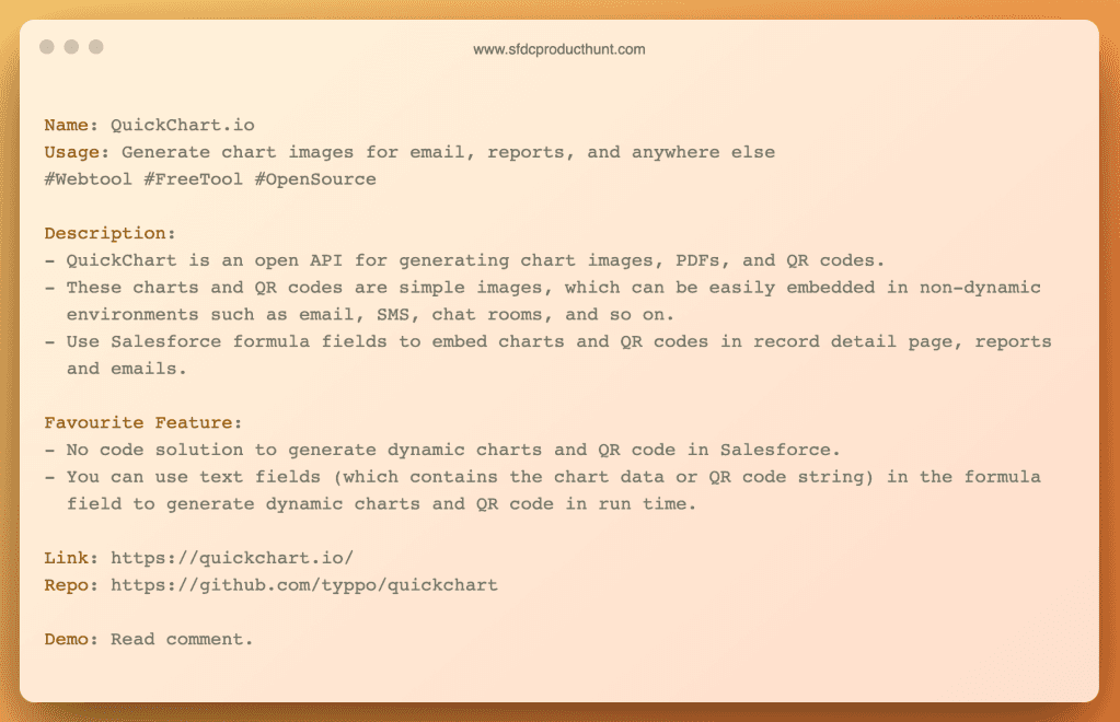 Product #6: QuickChart.io