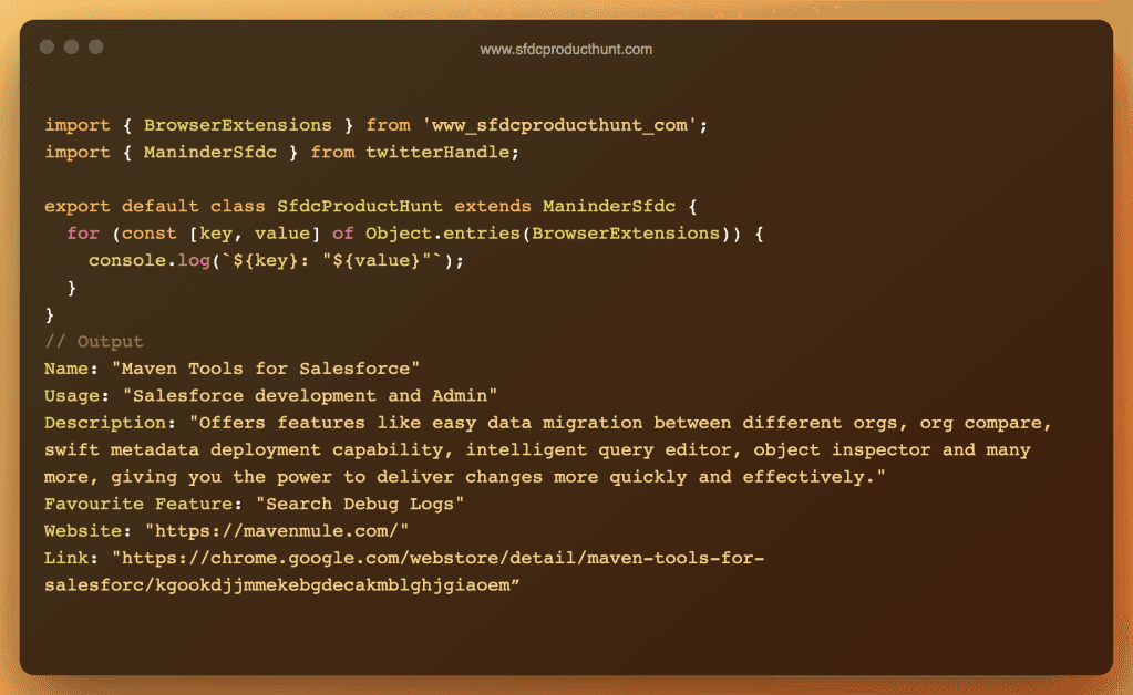 Product #1: Maven Tools for Salesforce