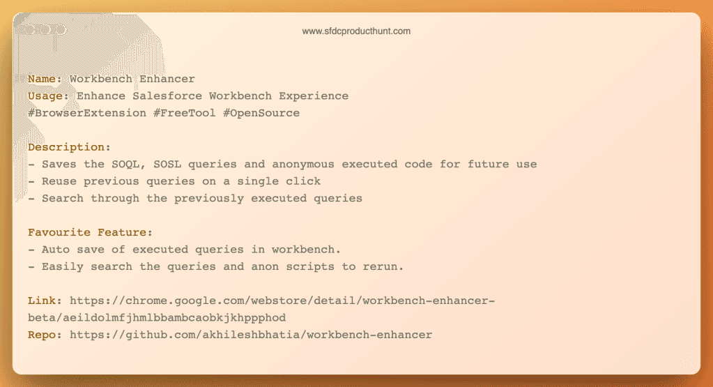 Product #10: Workbench Enhancer