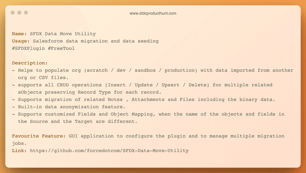 Product #4: SFDX Data Move Utility