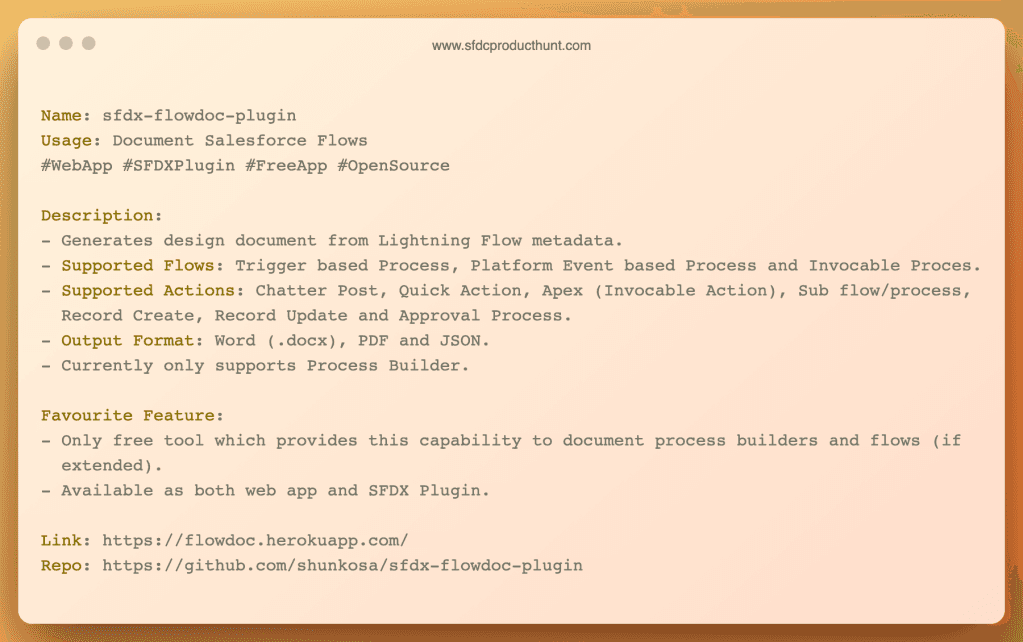 Product #13: sfdx-flowdoc-plugin